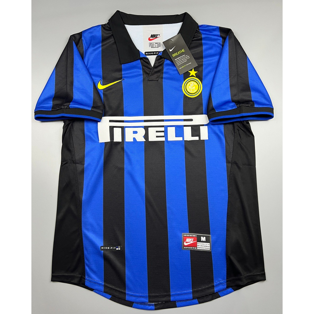 เสื้อบอล ย้อนยุค อินเตอร์ มิลาน 1998 เหย้า Retro Inter Milan Home เรโทร คลาสสิค 1998-99 สินค้าอยู่ไทย พร้อมส่ง