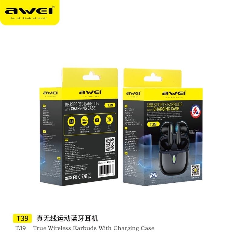 Awei T39 หูฟังบลูทูธไร้สาย ของแท้ 100% พร้อมส่งในไทย