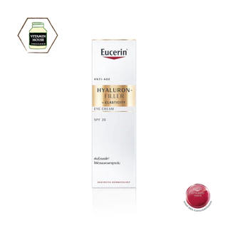 Eucerin HYALURON-FILLER + ELASTICITY EYE CREAM SPF 20 15 ML / ครีมทาลดริ้วรอยรอบดวงตาและบริเวณร่องแก้ม