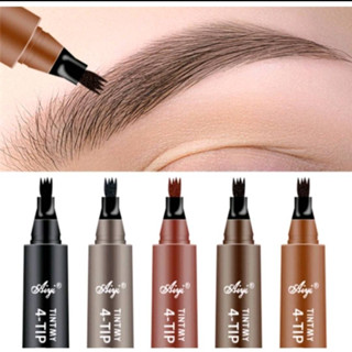 ดินสอเขียนคิ้ว หัวแปรง 4 แฉก กันน้ำ Eyebrow Pen Tint my 4 Tip Brow Waterproof Fork Tip Eyebrow Tattoo