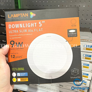 Lamptan โคมดาวน์ไลท์แบบฝังฝ้าทรงกลม อัลตร้าสลิม Downlight Ultra Slim 9W Warmwhite แสงวอร์ม