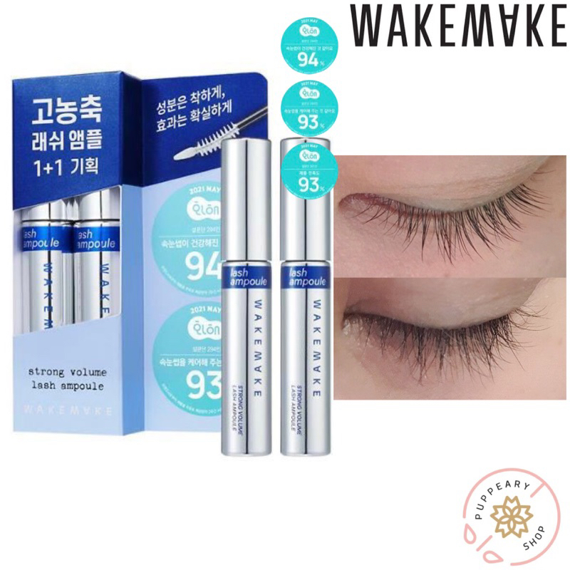 ( แท้/พร้อมส่ง ) WAKEMAKE STRONG VOLUME LASH AMPOULE 7.5G เซรั่มบำรุงขนตาตัวดังในโอลีฟยัง