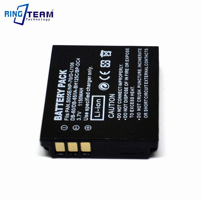 Battery Pack DB-60 DB-65 DB60 DB65 for Ricoh Digital Cameras Caplio R3 R4 R5 R30 R40 GX100 GX200 G600 G700 GR Digital 1