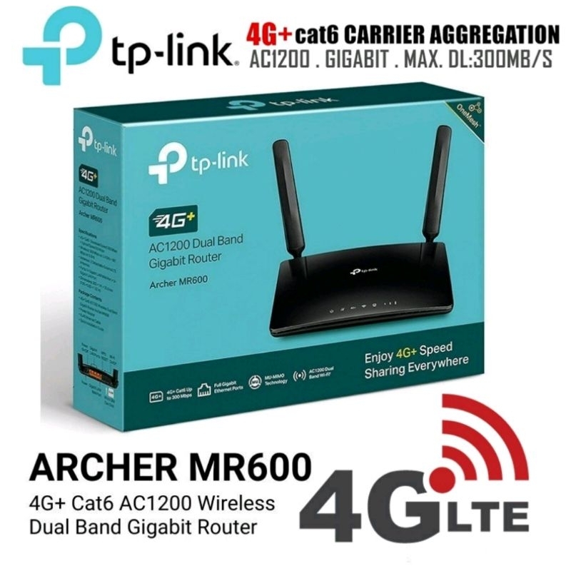 พร้อมส่ง ประกันยังไม่หมด เราเตอร์ใส่ซิมการ์ด TP-Link Archer MR600 Router 4G อุปกรณ์ คู่มือ กล่อง ครบ