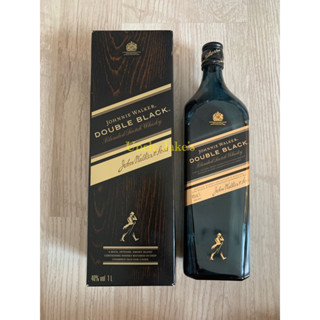 **ขวดเปล่าพร้อมกล่อง** Johnnie Walker : Double Black/ ขนาด 1000 ml (Whisky Bottle)