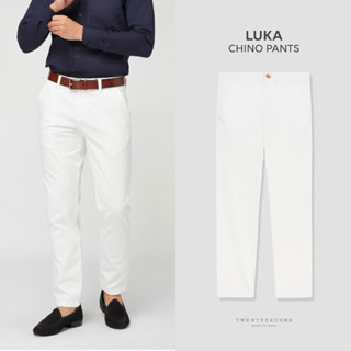 TWENTYSECOND กางเกงขายาว ทรงกระบอกเล็ก รุ่น Luka chino pants - สีขาว / White