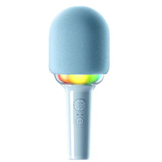 Karaoke Microphone Bluetooth ไมค์ร้องเพลงไร้สาย ไมโครโฟนบลูทูธ ไฟมีแสงกระพริบสี rainbow สวยน่ารัก ไมโคนโฟนคาราโอเกะ