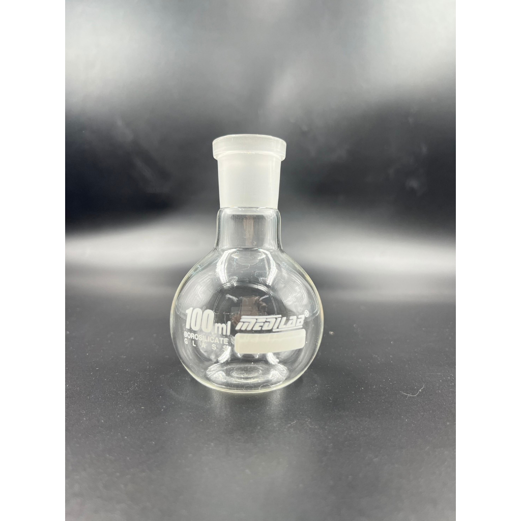 ขวดกลั่น ขวดก้นแบนขนาด 100,500ml(flat-bottomed flask 100,500ml)