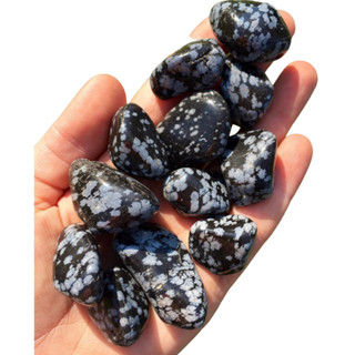 1 Pc Snowflake Obsidian crystal - tumbled stones - healing crystals and stones  - Snowflake Obsidian - chakra crystals