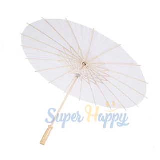 ร่มไม้กระดาษสีขาว DIY ขนาด 20CM,30CM,40,60CM Paper umbrella
