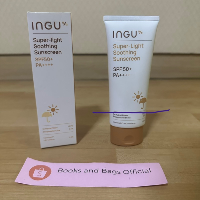 Ingu % super light soothing sunscreen ครีมกันแดด