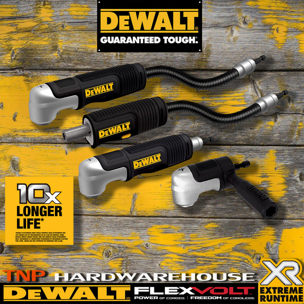 DEWALT 4-in-1 หัวต่อไขควงกระแทก ก้านต่อไขควงมุมฉาก ทนทาน X10เท่า( DWAMRASETFT ) ข้อต่ออิสละ ชุดข้อต่อไขควงแบบสวมเร็ว