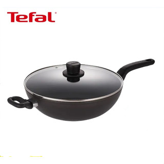 TEFAL กระทะก้นลึก Intense Cook (32 ซม. พร้อมฝาแก้ว) รุ่น H9149495 สีดำ