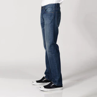 Mc JEANS (แม็คยีนส์) กางเกงยีนส์ผู้ชาย กางเกงยีนส์ขากระบอก เอวกลาง Straight Jeans สียีนส์ MBIP676