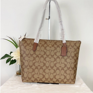 กระเป๋าสะพาย Coach City Tote in signature Canvas รุ่นยอดฺฮิตค่ะ