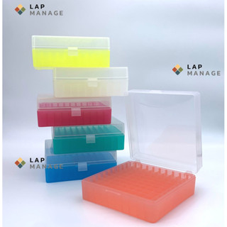 กล่องเก็บหลอดไมโครทิวป์ กล่องเก็บVial สำหรับแช่แข็งได้ 100 ช่อง (100-Well Microtube Storage Boxes)