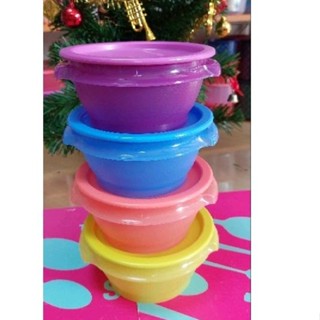 Tupperware ถ้วยวันทัชมิกกี้ ความจุใบละ400มล. ฝาปิดแน่นแบบสุญญากาศ ใส่อาหารแห้ง/ขนมกรุบกรอบได้ดีเยี่ยม(1ใบ)