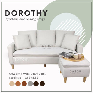 Satori Design รุ่น Dorothy Hotel Sofa โซฟา โซฟาคอนโด โซฟาโรงแรม ผ้ากันน้ำ หรือ หนังเทียม สำหรับวางในห้องโรงแรม คอนโด Airbnb แต่งห้อง home decor