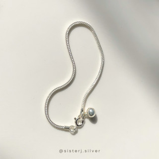 Sister J. crochet bracelet สร้อยข้อมือเงินแท้ /silver925 แถมฟรี !! ตะขอตัว S