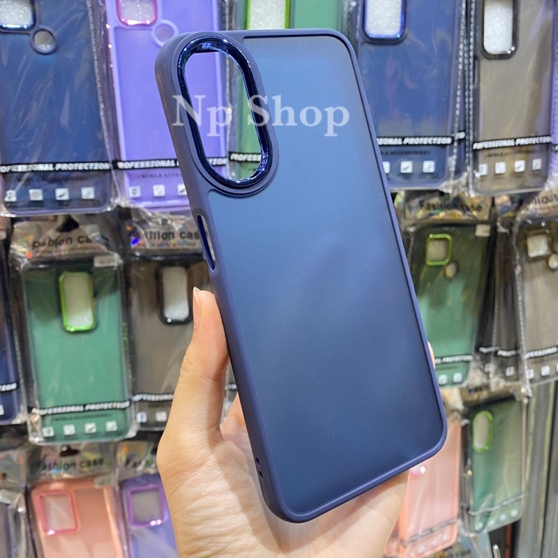 สิ้นค้าพร้อมส่งในไทย เคสTPUขอบสีหลังขุ่น สำหรับรุ่นOPPO A78 5G/A58 5G