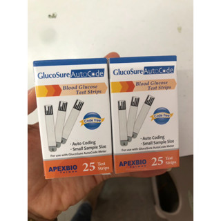 ชุดเจาะเลือดGlucosureแผ่นตรวจ25ชิ้น/1กล่อง=ชุด2กล่อง เจาะเลือดเอง ตรวจเบาหวาน เบาหวาน เจาะเลือดหาน้ำตาล ทดสอบเจาะเลือด