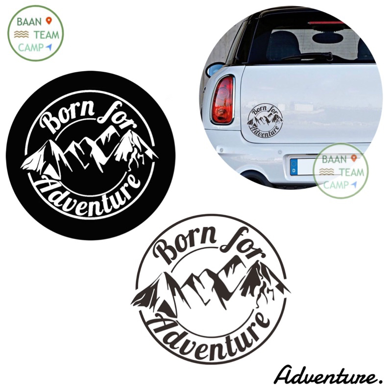 สติ๊กเกอร์ Adventure กันน้ำ แต่ง รถยนต์ แคมป์ปิ้ง ท่องเที่ยว เดินป่า camping ติดรถยนต์ ลาย ติด แต่ง รถ ยน กระจก ติดรถ