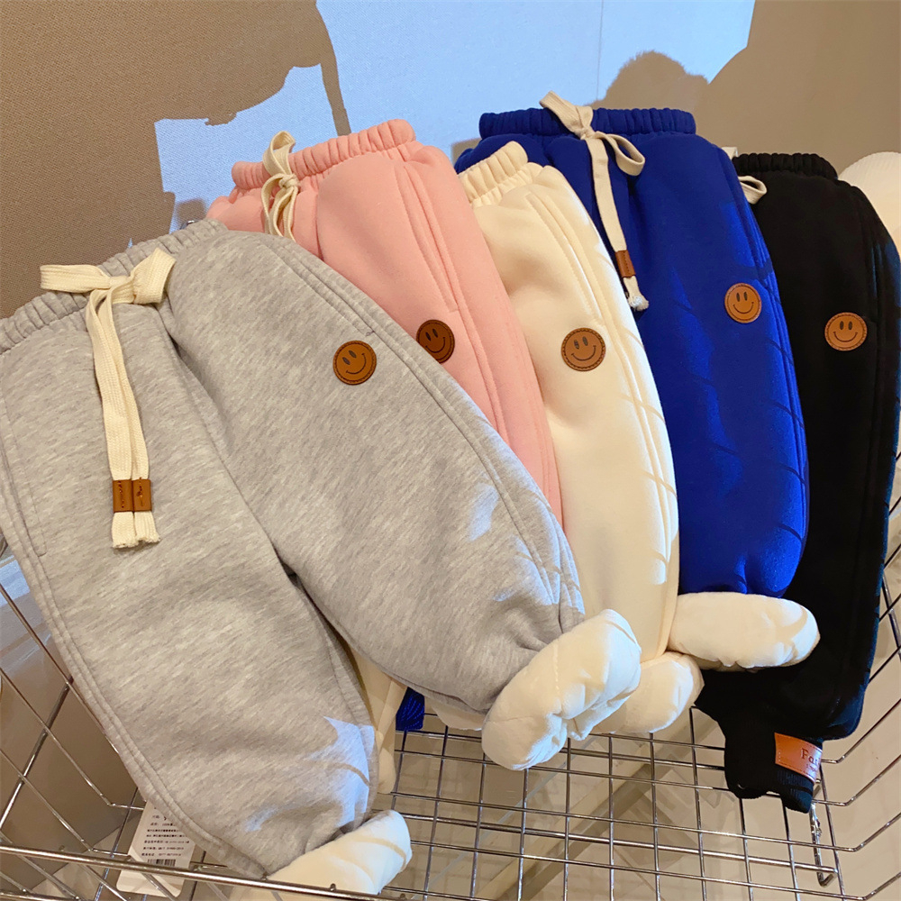 100-140 / กางเกงบุขนเด็ก กางเกงขายาวบุขนเด็ก รุ่น Smile Plus Kids Pants - KSS