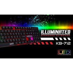 (KB-712 )KEYBOARD (คีย์บอร์ด) SIGNO KB-712 (RUBBER DOME) (ILLUMINATED)