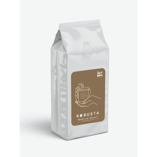 เมล็ดกาแฟโรบัสต้า คั่วกลาง Robusta Medium Roast (1KG)