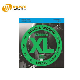 สายกีตาร์เบส D ADDARIO EXL220 NICKEL WOUND BASS, SUPER LIGHT, 40-95, LONG SCALE