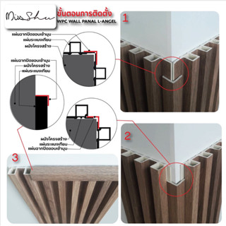 คิ้วตัวแอล ฉากจบมุมวัสดุ WPC (ตัวจบมุม)