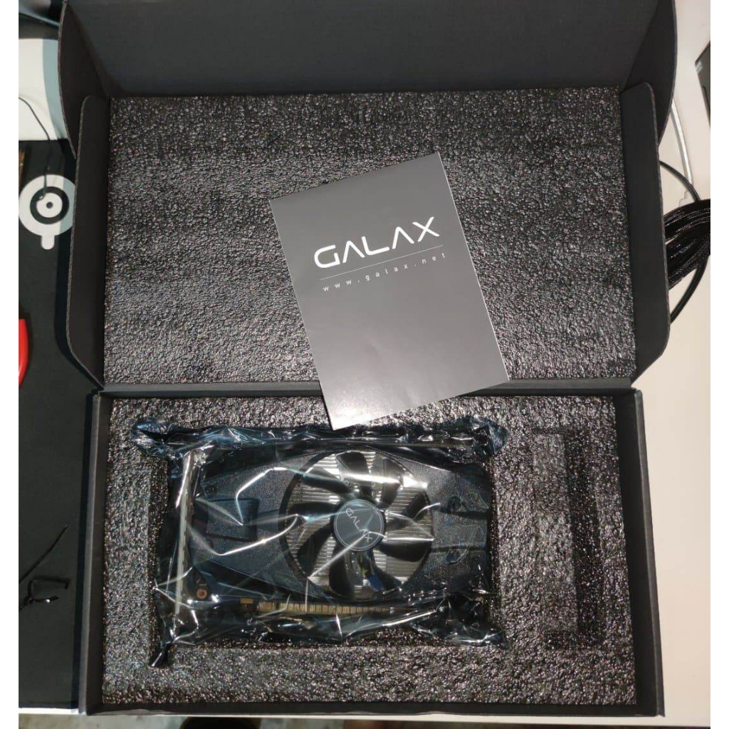 การ์ดจอมือสองยี่ห้อ Galax GTX1050Ti 1 พัดลม(ใช้งานเอง)