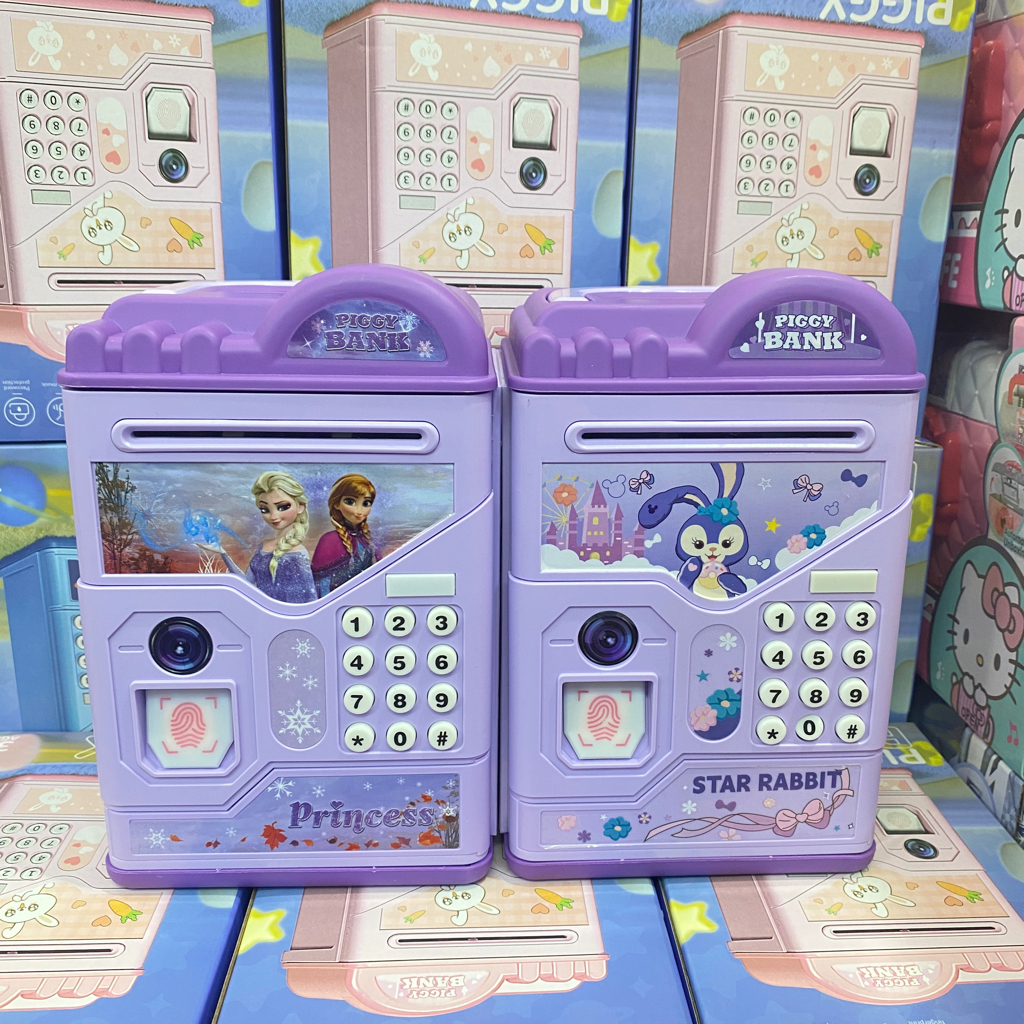 【FuHua Shop】พร้อมส่ง NEW STYLEกระปุกออมสินATMดูดแบงค์อัตโนมัต ออมสินตู้เซฟPiggy Bankลายการ์ตูนสุดน่ารัก รหัสผ่านสแกนนิ้ว - รูปที่ 3