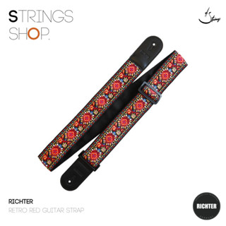 สายกีตาร์ Richter Retro Red Guitar Strap (1773)