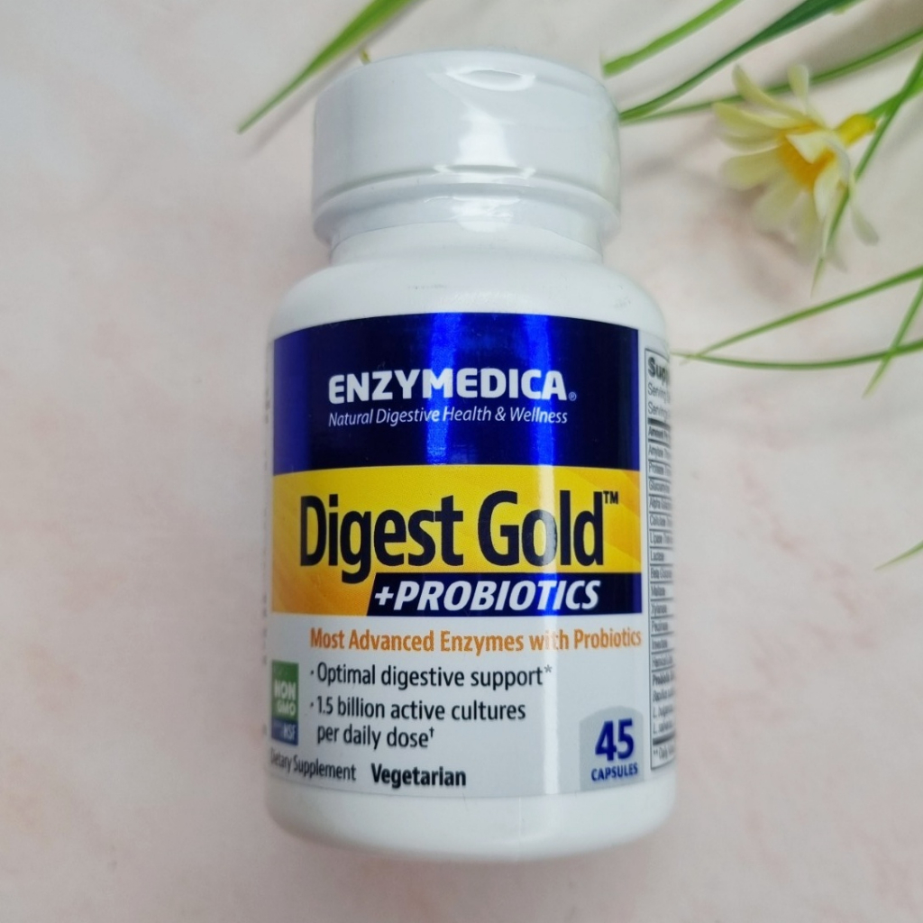 [Enzymedica®] Digest Gold + Probiotics 45 Capsules เอนไซม์ย่อยอาหาร + โพรไบโอติก เพื่อสุขภาพทางเดินอาหาร