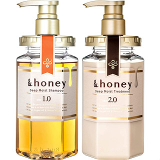 [&amp;Honey] ชุดแชมพู ทรีตเมนต์ _แชมพูให้ความชุ่มชื้นอย่างล้ําลึก 1.0 (440 มล.) _ทรีตเมนต์บํารุงผมให้ชุ่มชื้นลึก 2.0 (445 กรัม) [ส่งตรงจากญี่ปุ่น]