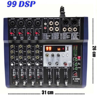 เพาเวอร์มิกซ์ A-One Power mixer Switching ขยายเสียง  4 ช่อง รุ่น GL-A 6 เอ็ฟเฟ็คแท้ 99 DSP  (บลูทูธ)