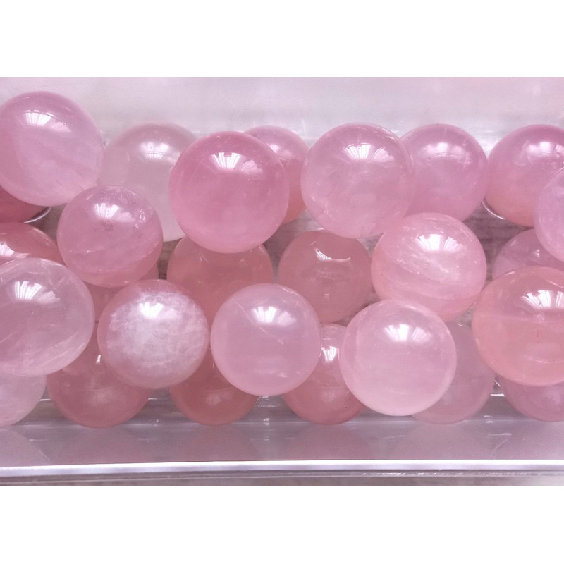 1 Piece Small Rose Quartz Sphere, 1-2 cm Rose Quartz Crystal Ball Sphere,  Pink Rose Quartz Sphere , Rose Quartz Gift - รูปที่ 4