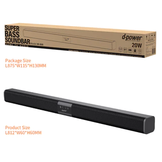 d-power ลำโพงซาวบาร์ รุ่น M-500 20W Super Bass Soundbar บลูทูธ 5.0 ยาว 81.5 ซม. รองรับทุกการเชื่อมต่อ รับประกัน 1 ปี