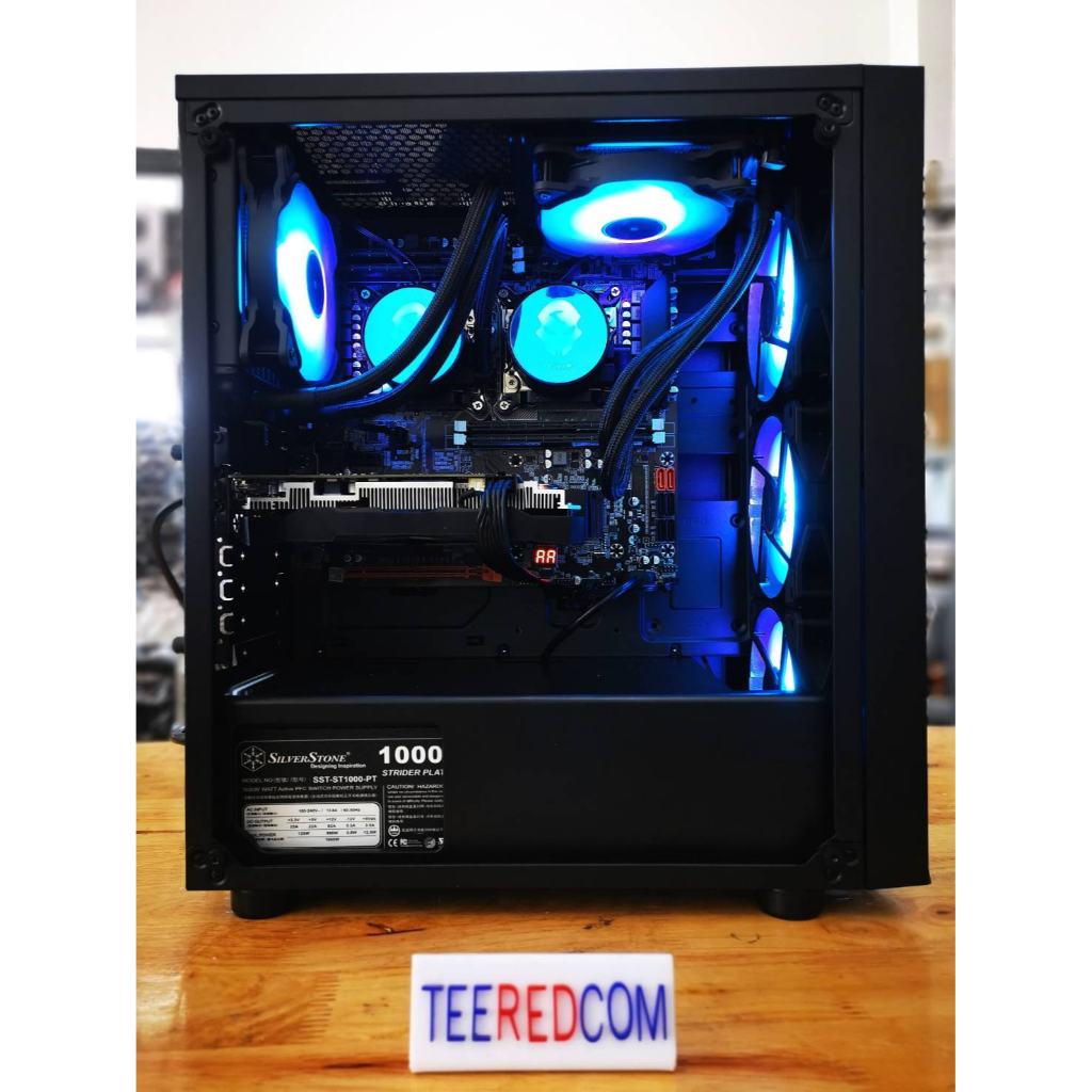 คอมประกอบ คอมปล่อยบอท เล่นเกมส์ ทํางาน ตัดต่อ 2CPU INTEL XEON 2696v2 X2 24c/48t VGA RX 580 8GB RAM16