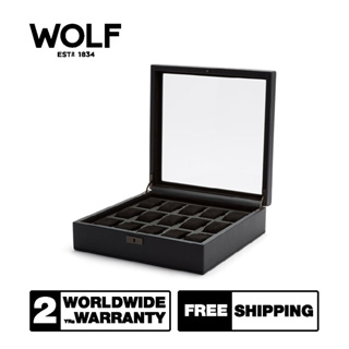 กล่องหมุน กล่องนาฬิกา WOLF1834 รุ่น AXIS 15 PIECE WATCH BOX (Powder Coat)