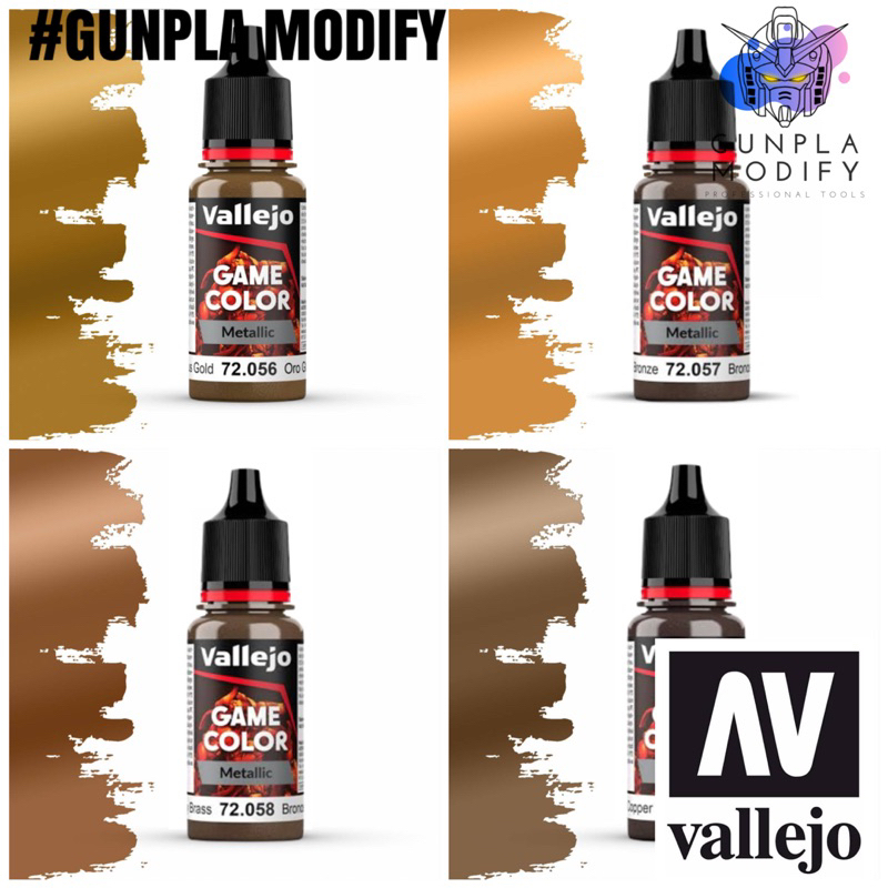 Vallejo New Game Color Metallic สีอะคริลิคสูตรน้ำ เฉดสีแนวแฟนตาซี สีโลหะ