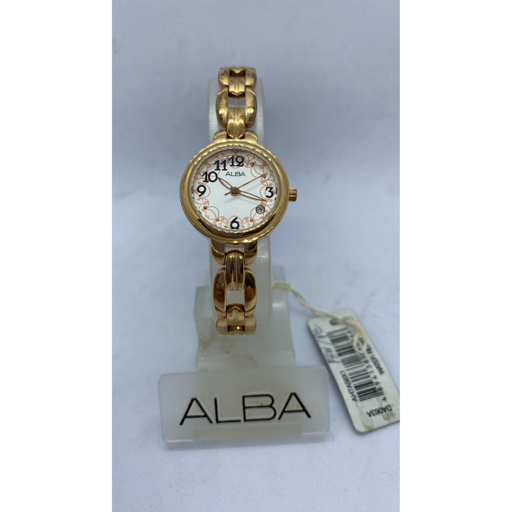 #137 นาฬิกาข้อมือผู้หญิงอัลบา ALBA ควอทซ์ รุ่น VJ22-X069 Ref.AH7A56X1 เรือนทองชมพู