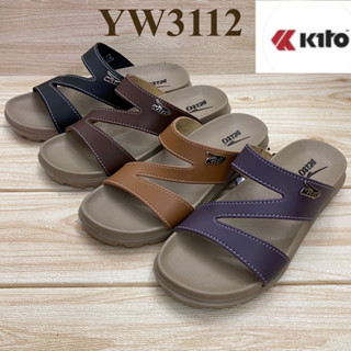 kito YW 3112 รองเท้าแตะสวม (36-39) สีดำ/โกโก้/แทน/มังคุด