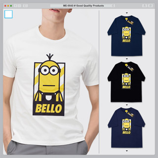 ME-0043 เสื้อยืดคอกลมผู้ใหญ่..ลาย Minions ลิขสิทธิ์แท้ พร้อมส่ง