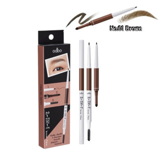 ODBO 2-IN-1 BROW ITEM โอดีบีโอ ดินสอเขียนคิ้ว 2 IN 1 NO.01