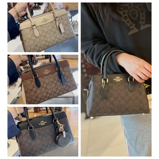 Coach ผู้หญิง กระเป๋าสะพายข้าง CH287 CH503 CH859 Darcie Carryall กระเป๋าคล้องมือ กระเป๋าไดอาน่า