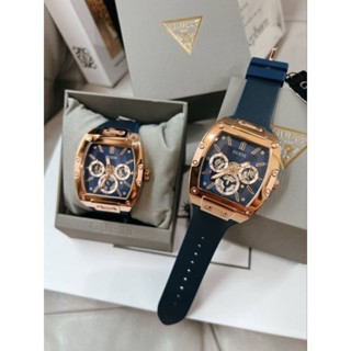 💰🔥ราคาเท3วันเท่านั้น⌚นาฬิกาNew GUESS Black And Rose gold Square Multifunction Watch ขนาด 43 mm   สวยมากก