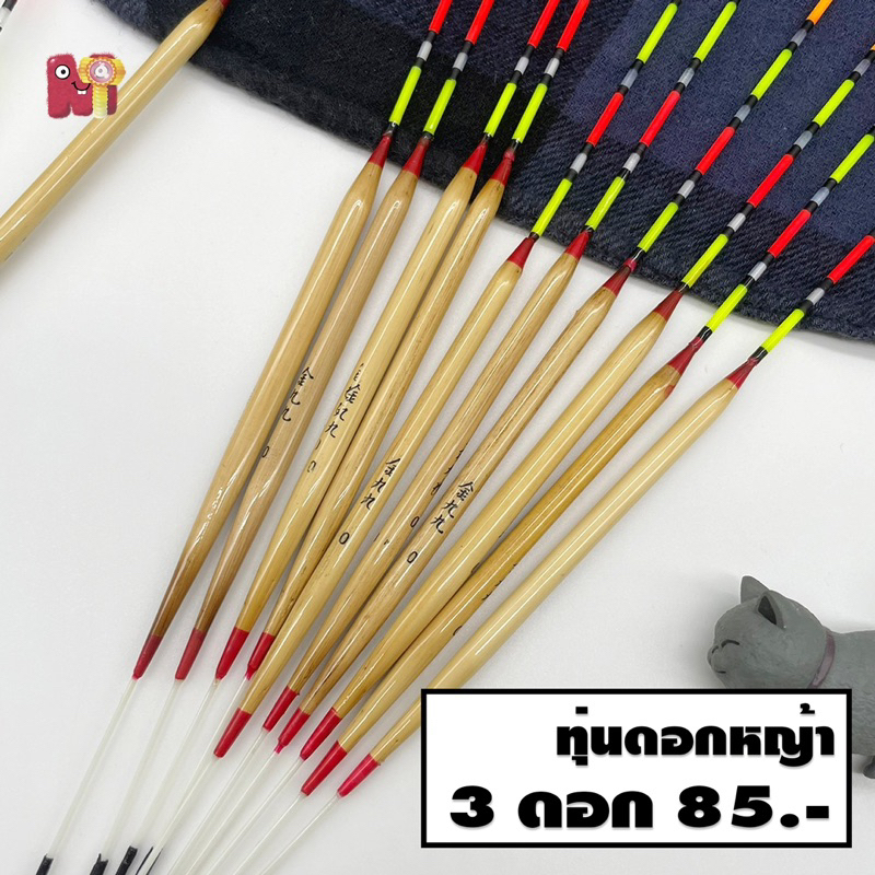 ทุ่นตกปลา ทุ่นไม้ดอกหญ้า จัดส่งไว