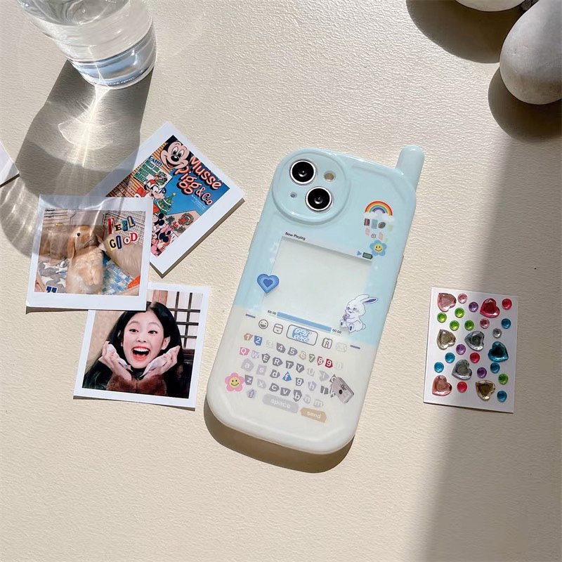 พร้อมส่ง T7S124 เคสมือถือ Y2K มา DIY เคสกันนนน เข้ากับยุคแบบสุด สำหรับ iPhone case เคสไอโฟน เคสใส่รูป 11-14Promax